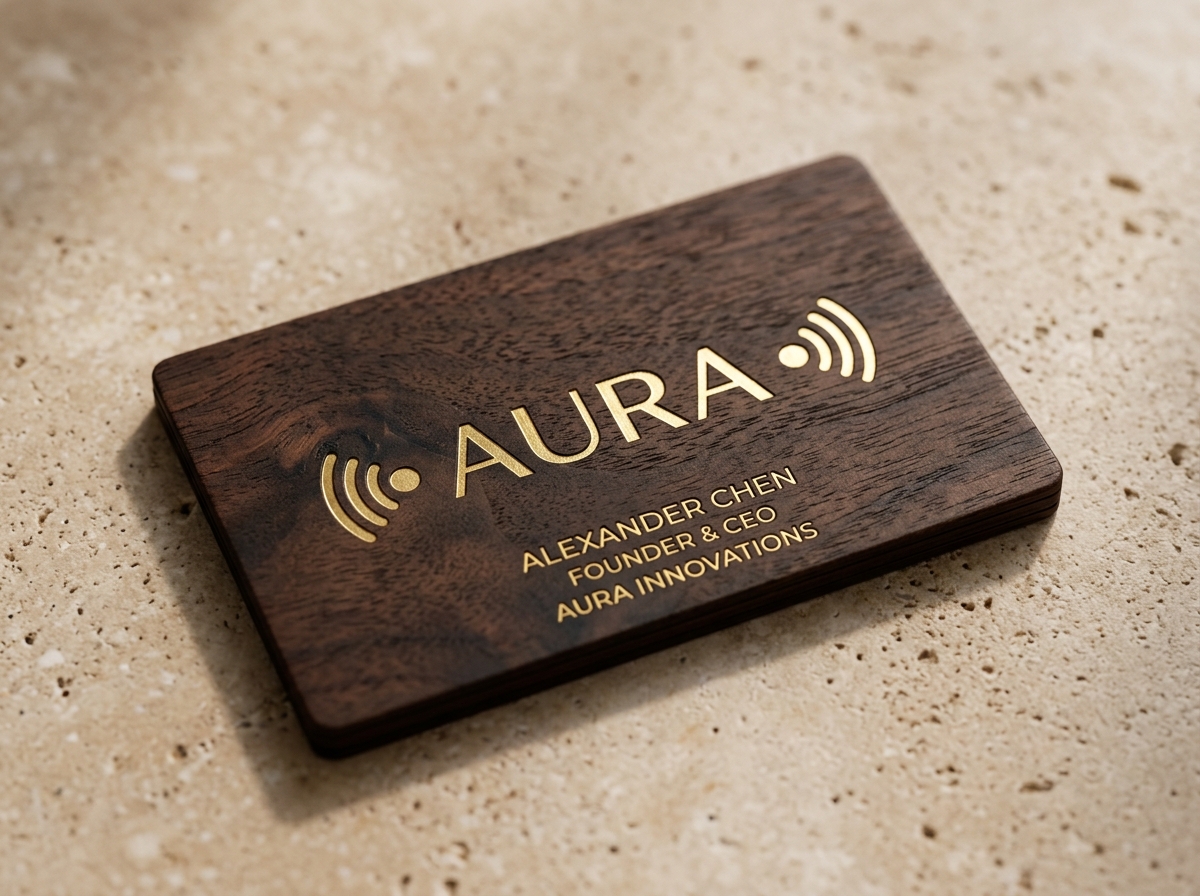Walnut Wood NFC Card